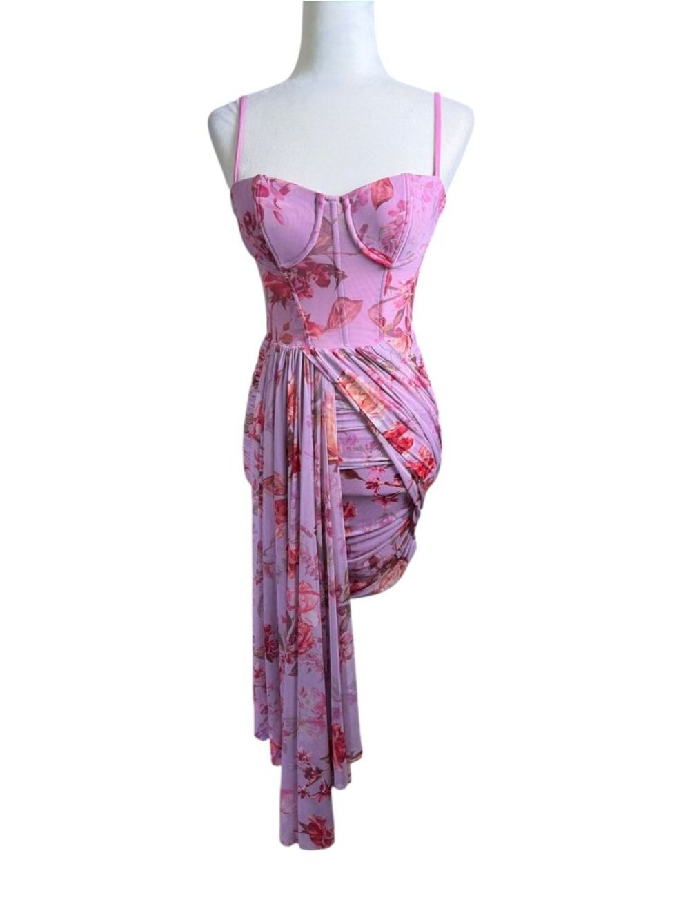 PatBo floral haze bustier mini dress SZ 2 Wedding Guest Look Cocktail Dress - Picture 2 of 15